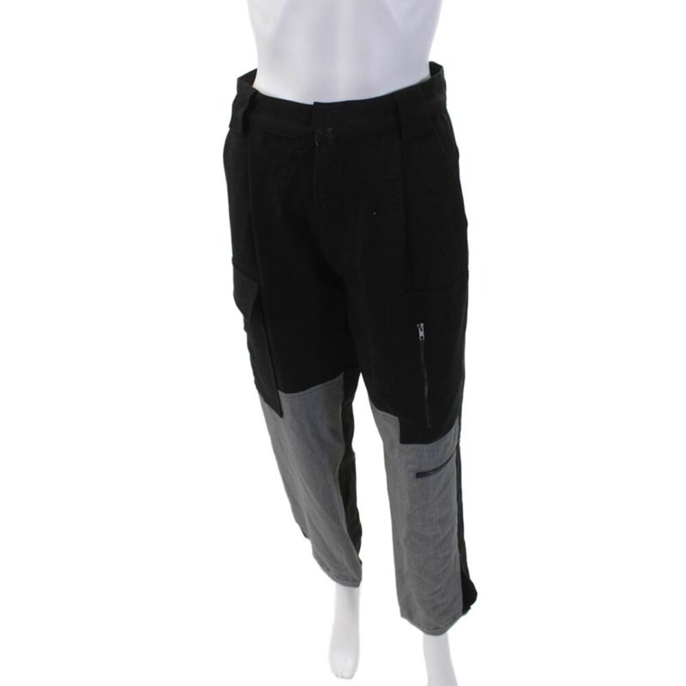 Kimberly Taylor Womens Pleated Front High Rise Pants Black Grey Size Small